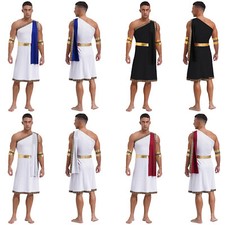 Herren Tanzbekleidung Abnehmbare Manschetten Tanzkleid Spartan Robe Tanz Outfit