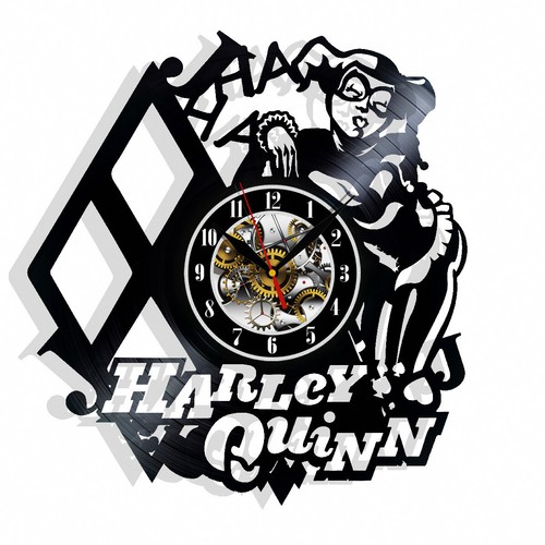 Harley quinn vinyl wanduhr - harley,