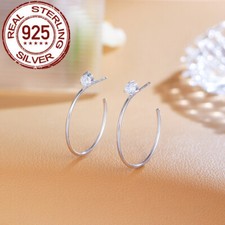 Solide 925 Sterling Silber CZ