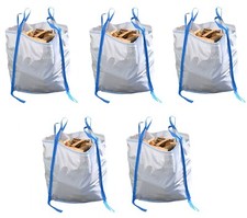 5 Stück BIG BAG 90x90x90cm 1000 KG BigBags Schüttgutbehälter 6 Schlaufen