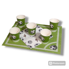 FUSSBALL Party Set Fussballparty Kinder Geburtstag Geschirr Deko Mottoparty