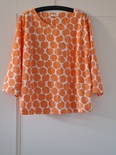 Opus Bluse Tunika  44 orange creme Punkte NEU