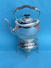 Versilberter englischer Teekessel / Teekanne -  Stövchen / Rechaud, 1,5 L, ~1910