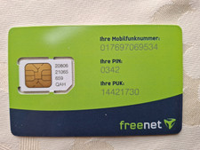 Eine Freenet  Simkarte.