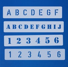 Kleine Schablonen Buchstaben oder Zahlen 1,5cm oder 2cm hoch