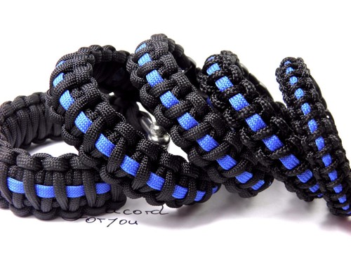 Paracord armband thin blue - paracord, armband-thin