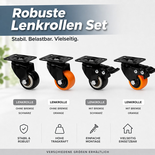 Möbelrollen set 40mm - set,
