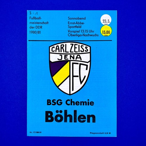 Programmheft carl zeiss - fc,