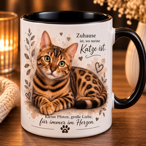 Tasse keramik bengalen - bengalen, katze
