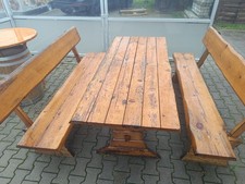 Sitzgruppe Aussembereich massiv Holz Gartenmöbel
