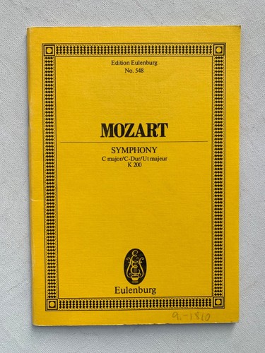 Noten mozart symphony - symphony, c-dur