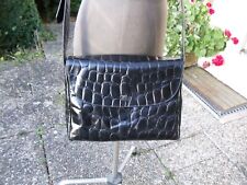 Patterson Umhänge- Schultertasche aus echtem Leder, schwarz, Neuwertig