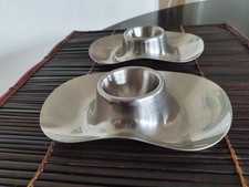 2 Stck Eierbecher Entwurf W. WAGENFELD * Bauhaus * für WMF - Edelstahl