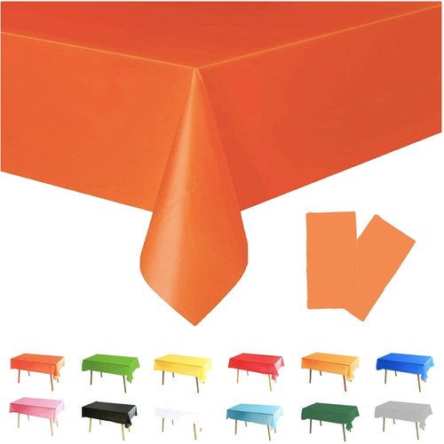 Tischdecke kunststoff orange - tischdecke, kunststoff,