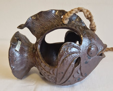 Keramik Fisch Handarbeit 50er