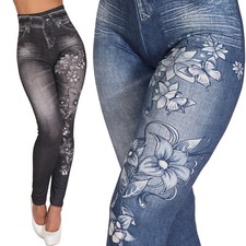 Leggings Hose Jeans Blumen