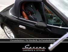 BMW  Z3  95-02 Chrom Zierleiste  1x Verdeck Rahmen und 2x Fensterleisten 3M