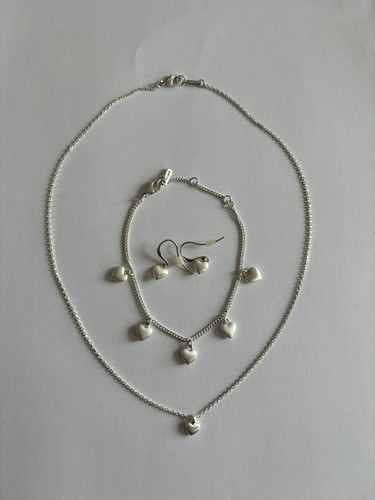Pilgrim silber herz schmuckset - silber,