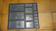 Schubladeneinteilung mit Kleinteilekästchen 14 Stück - Größe 500x450x75 (BxTxH)