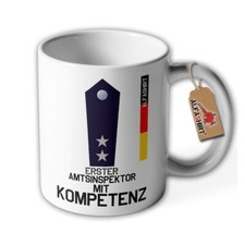 Tasse Justiz Erster Amtsinspektor Abzeichen Justiz Knast Dienstgrad #40975