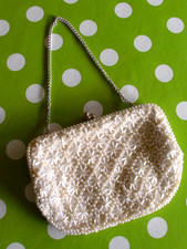 Tasche Perlen Perlentasche 50er Jahre 50ies echt Vintage Rockabilly Rockabella