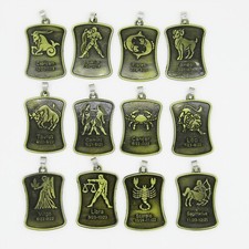 Anhänger Sternbild Leder Sternzeichen Messing  Löwe Krebs Stier Widder K28.7