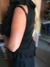 Leinen Rock schwarz 34 bodenlang ZUCCHERO  EDEL Luxus + Weste