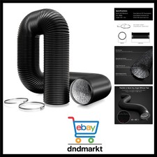 PVC Abluftschlauch 3M Schwarz 150mm Kunststoff Lüftungsschlauch Klimaanlage