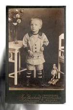 CdV photo child with toy horse
