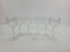 6x Wein-Gläser Glas Pressglas