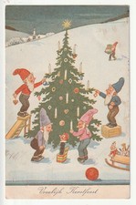 AK  Weihnachten ,  Zwerge