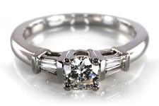 Ring Brillant 0,33 ct TW/VS1 + 4 Diamanten insg. ca. 0,12ct [BRORS 19085]