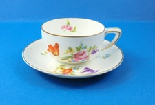 Mokkatasse mit Untertasse Rosenthal Selb Balmoral /Donatello Blumendekor 