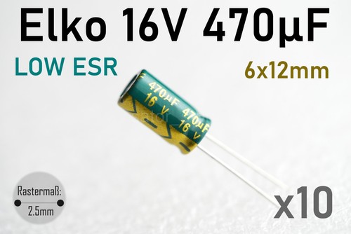 470uf 16v elektrolyt - 16v,