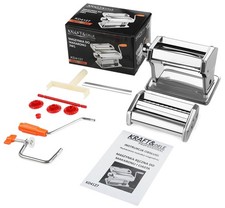 Nudelmaschine 3 in 1 manuell Pastamaschine Pasta Maker aus Edelstahl