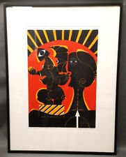 Manfred Degenhardt Farbholzschnitt Aufl. 31/60 "Durchblick" Handdruck 1975