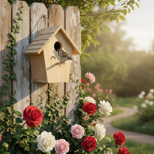 Holz vogelhaus unbehandelt - holz,