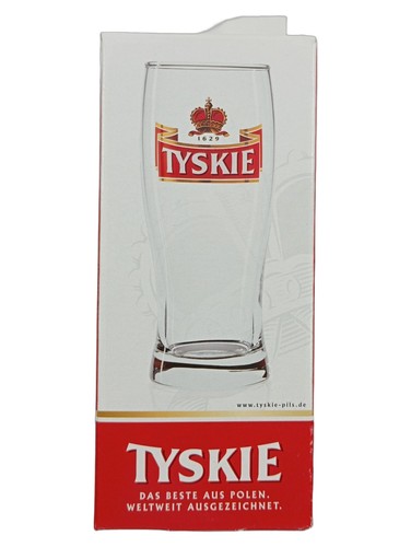 Tyskie bierglas glas mit krone - bierglas,