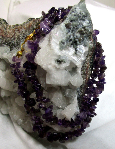 Amethyst edelstein kette - amethyst,