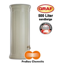 Graf Säulentank 500 Liter sandbeige, inkl. Lieferung, Regenwasser, Garten, NEU