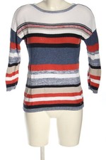 S.OLIVER Rundhalspullover Damen Pullover Gr. DE 36 weiß-rot-schwarz Casual-Look