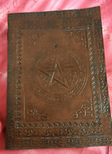 4XL Tagebuch Skizze Kladde Notiz handgeschöpft Drudenfuß Pentagram Wicca Hexen