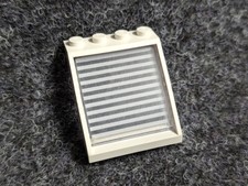 Lego 1 x Dachfenster 4447 weiß mit 4448p02 Scheibe mit Streifen Aufkleber