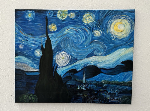Sternennacht wandbild stil - sternennacht,