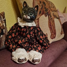 Stoffpuppe Katze mit