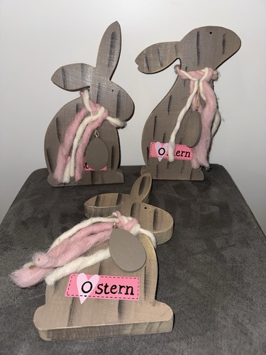 Holz osterhase hase oster - 3, x