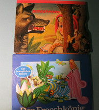 2 Pop up Bücher Rotkäppchen v. 1960 + Der Froschkönig v. V. Kubasta