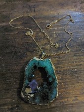 Halskette Goldkette Gold Grün