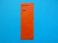 Prospekt / Preisliste - VW -