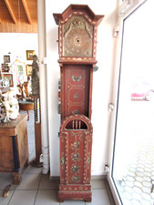 ORGINAL  Jugendstil Standuhr-1900 JH. ORGINAL BEMALT Käfer und Schmetterlingen